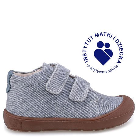 Lima barefoot niebieskie trampki dziecięce ze skóry naturalnej