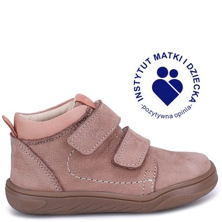 Gobi barefoot beżowe trampki dziecięce ze skóry naturalnej