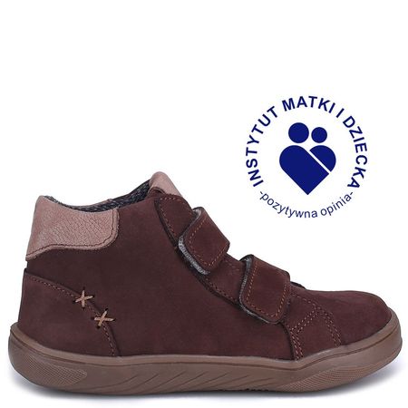Orlean barefoot membrana brązowe trampki dziecięce ze skóry naturalnej
