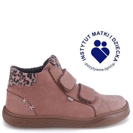 Orlean barefoot membrana beżowe trampki dziecięce ze skóry naturalnej