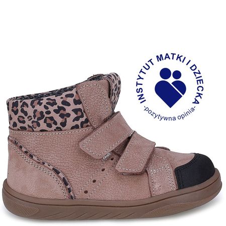 Nilo barefoot membrana beżowe trzewiki dziecięce ze skóry naturalnej