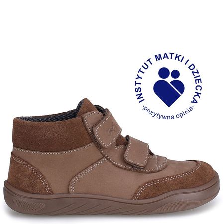 Haga barefoot membrana beżowe trampki dziecięce ze skóry naturalnej