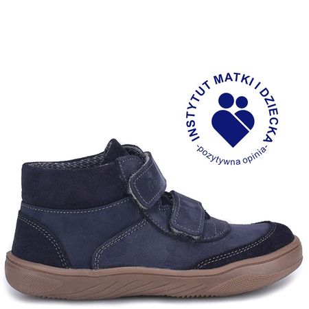 Haga barefoot membrana granatowe trampki dziecięce ze skóry naturalnej