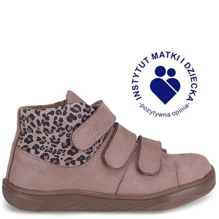 Pico barefoot membrana beżowe trampki dziecięce ze skóry naturalnej