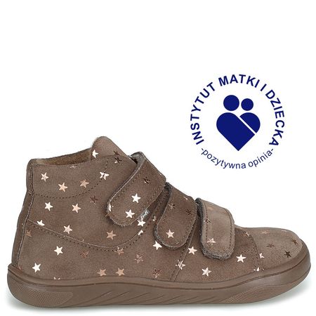 Pico barefoot membrana beżowe trampki dziecięce ze skóry naturalnej