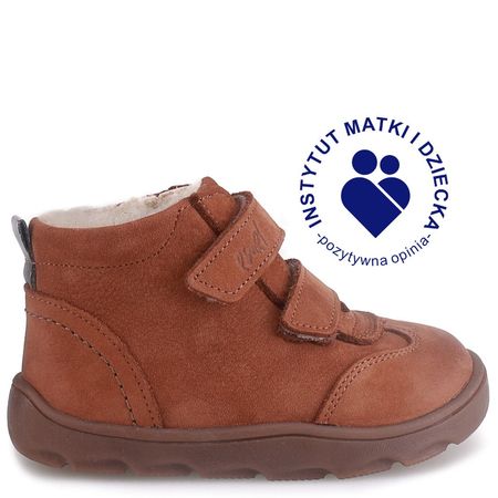 Kodiak barefoot membrana brązowe trzewiki dziecięce ze skóry naturalnej