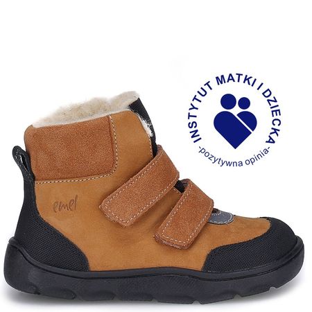 Inari barefoot membrana brązowe trzewiki dziecięce ze skóry naturalnej