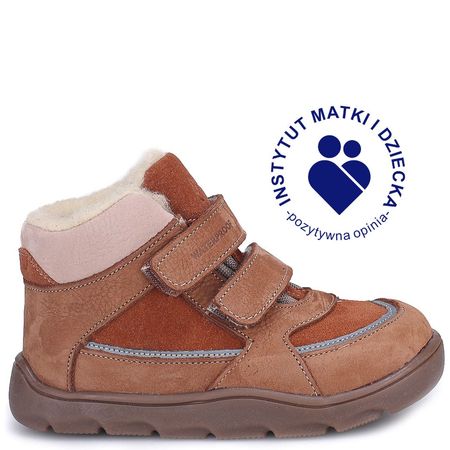 Atlas barefoot membrana brązowe trzewiki dziecięce ze skóry naturalnej