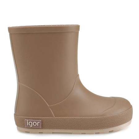 Beżowe Elastyczne Kalosze Dziecięce Barefoot Yogi Elmwood Igor